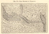 Salt Marshes of Paraguay. Pantanal. SMALL sketch map 1886 old antique