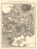 Auckland and its volcanoes. New Zealand. Rangitoto. Sketch map 1886 old