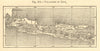 Volcanoes of Java. Indonesia. SMALL sketch map 1886 old antique plan chart