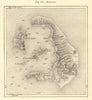 Santorin. Greece. Santorini. Sketch map 1886 old antique plan chart