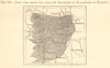 1857 Mainz gunpowder explosion area affected. Pulverturm. SMALL sketch map 1886