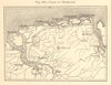Coast of Friesland. Netherlands. Emden. East Frisian Islands. Sketch map 1886
