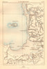 St Michael's Bay. Normandy. Mont St Michel Granville Avranches 1886 old map