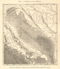 Depths of the Adriatic. Dalmatia Italy. Sketch map 1886 old antique chart