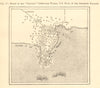 Route of the Peacock, Commander Wilkes, Antarctic. Sketch map 1886 old