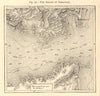 The Straits of Gibraltar. Spain. Ceuta. Sketch map 1886 old antique chart