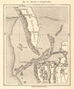 Straits of Normoutiers. Vendée. Noirmoutier-en-l'Île. Sketch map 1886 old
