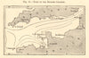 Tides of the English Channel. SMALL sketch map 1886 old antique plan chart