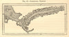 Lysefjord, Norway. SMALL sketch map 1886 old antique vintage plan chart