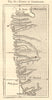 Fjords of Greenland. SMALL sketch map 1886 old antique vintage plan chart
