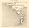 Chesil Bank. Dorset. Chesil Beach Weymouth Portland. Sketch map 1886 old