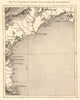 Languedoc Roussillon coast Port-Vendres. Montpellier. Sketch map 1886 old