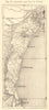 Lagunes and Lidi of Venice. Chioggia. Lido. Sketch map 1886 old antique