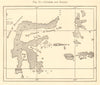 Celebes and Gilolo. Indonesia. Sulawesi. Sketch map 1886 old antique chart