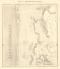Crescent-shaped dune. Gironde. Mayan Montalivet. Sketch map 1886 old