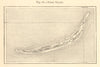 Sable Island. Nova Scotia. île de Sable. SMALL sketch map 1886 old antique