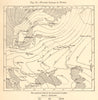 Winter Isobars in Russia. Sketch map 1886 old antique vintage plan chart