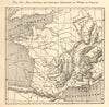 Map showing the general direction of winds in France. Sketch map 1886 old