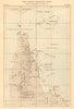The Great Barrier Reef. Australia. Cape York peninsula, Queensland 1886 map
