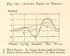 Autumn rains of France. SMALL. Graph 1886 old antique vintage print picture