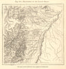 Hailstorms of the Lower Rhine. Germany. Strasbourg. Sketch map 1886 old