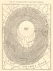 Circumpolar zone of the Aurora Borealis. Arctic. North Pole. Sketch map 1886