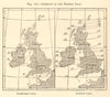 Climates of the British Isles. Isochimenal & Isotheral lines. Sketch map 1886