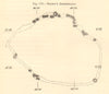 Brown's Archipelago. Marshall Islands. Bikini Atoll. Sketch map 1886 old