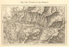 Valley of the Plesseur. Plessur. Switzerland. Chur. SMALL sketch map 1886