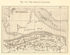The dykes of Uithuizen. Netherlands. Sketch map 1886 old antique chart