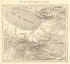 The Isthmus of Corinth. Greece. Canal in progress. Sketch map 1886 old