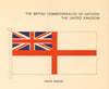 UNITED KINGDOM FLAGS. UK. White Ensign 1955 old vintage print picture