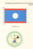 BELIZE FLAGS. National Flag 1985 old vintage print picture