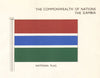 GAMBIA FLAGS. The Gambia. National Flag 1965 old vintage print picture