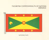 WEST INDIES FLAGS. Grenada. National Flag 1979 old vintage print picture