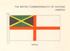 JAMAICA FLAGS. Ensign 1968 old vintage print picture