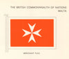 MALTA FLAGS. Merchant Flag 1968 old vintage print picture