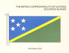 SOLOMON ISLANDS FLAGS. National Flag 1985 old vintage print picture
