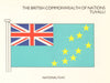 TUVALU FLAGS. National Flag 1985 old vintage print picture