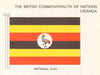 UGANDA FLAGS. National Flag 1965 old vintage print picture