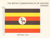 UGANDA FLAGS. National Flag 1965 old vintage print picture