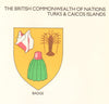 WEST INDIES FLAGS. Turks & Caicos Islands. Badge 1985 old vintage print