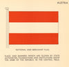 AUSTRIA FLAGS. National and Merchant Flag 1955 old vintage print picture