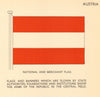 AUSTRIA FLAGS. National and Merchant Flag 1955 old vintage print picture