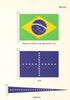 BRAZIL FLAGS. Ensign, National and Merchant Flag, Jack, Pendant 1964 old print