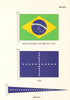 BRAZIL FLAGS. Ensign, National and Merchant Flag, Jack, Pendant 1964 old print