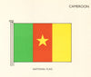 CAMEROON FLAGS. National Flag 1979 old vintage print picture