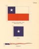 CHILE FLAGS. Ensign, National and Merchant Flag, Jack, Pendant 1955 old print
