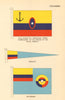 COLOMBIA FLAGS. Merchant Vessel. Naval Reserve Officer, Pendant, Air Ensign 1955