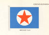 CZECHOSLOVAKIA FLAGS. Czecho-Slovakia. Merchant Flag 1965 old vintage print